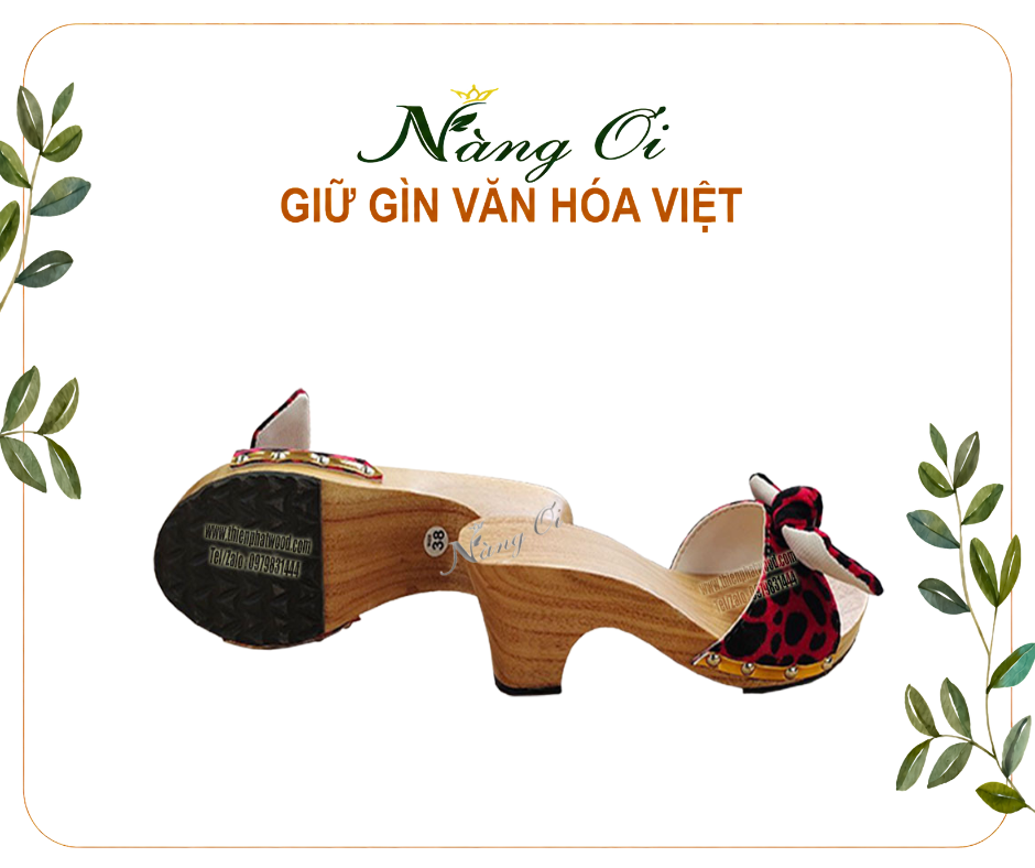 guốc mộc dáng cao 7cm dễ đi cho nữ